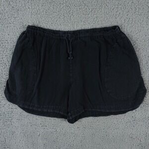 Oh My Gauze! Shorts Women 2 US L XL Black Pull On Dolphin Casual Cotton Beach 4"